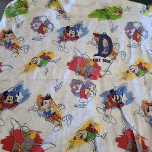 DISNEY INK & PAINT CHARACTERS SPIRIT JERSEY SHIRT WOMEN'S LONG SLEEVE  XS